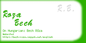 roza bech business card