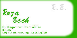 roza bech business card